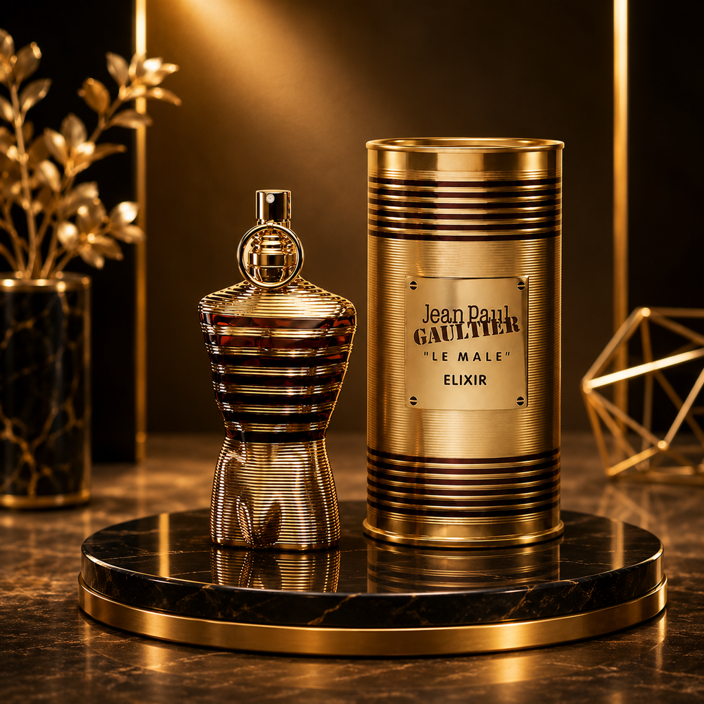 Jean Paul Gaultier Le Male Elixir Eau de Parfum Intense Spray for Men | 4.2 fl oz (125 ml)